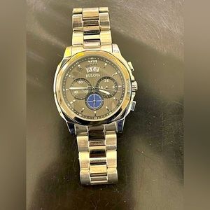 Bulova Silver Chronograph Men's Watch